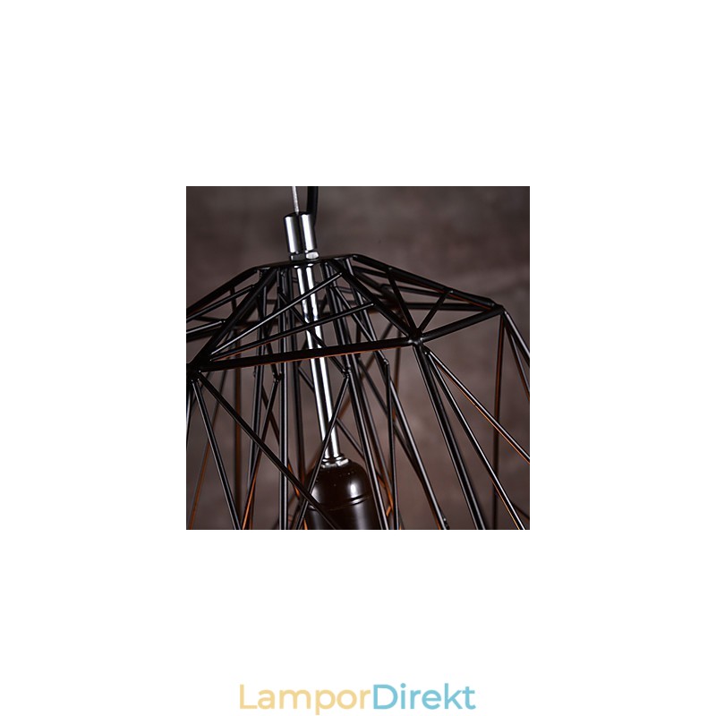 Hänge I Svart Flätad Lampskärm