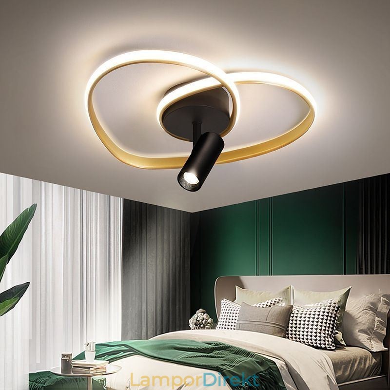 Flush Mount Borstad Gold Heart Shape Lighting Spotlight