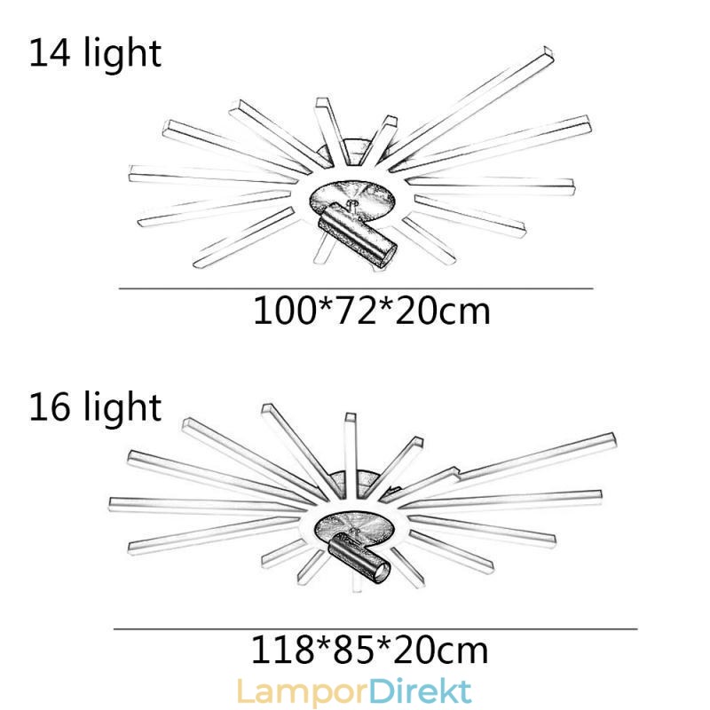 Flush Mount Akryl Irregular Linear Lamp Spotlight