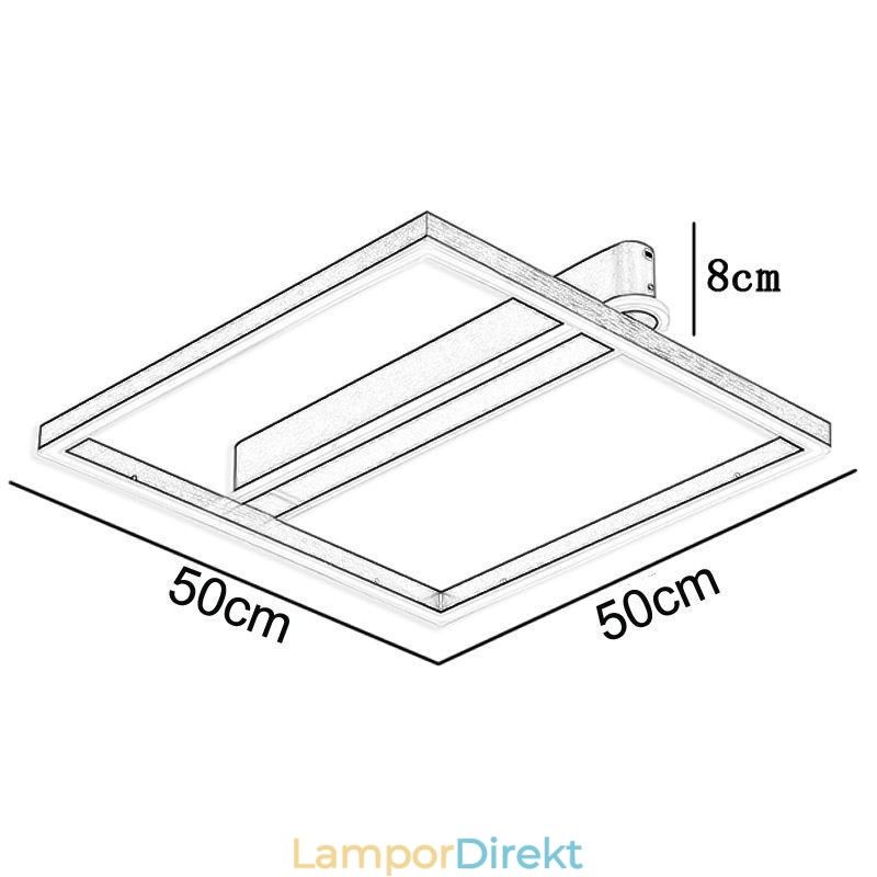 Akryl Fyrkantig Infälld Taklampa