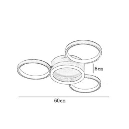 4 Rings Infälld Taklampa