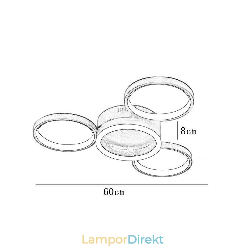 4 Rings Infälld Taklampa