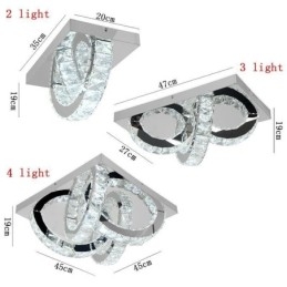 Semi-Ring Flush Mount Crystal Taklampa