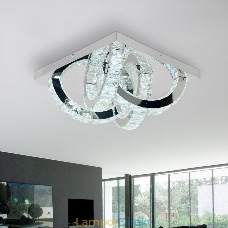 Semi-Ring Flush Mount Crystal Taklampa