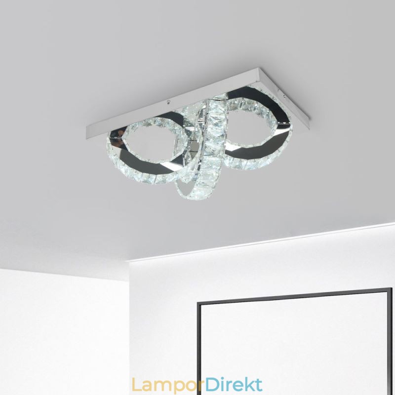 Semi-Ring Flush Mount Crystal Taklampa