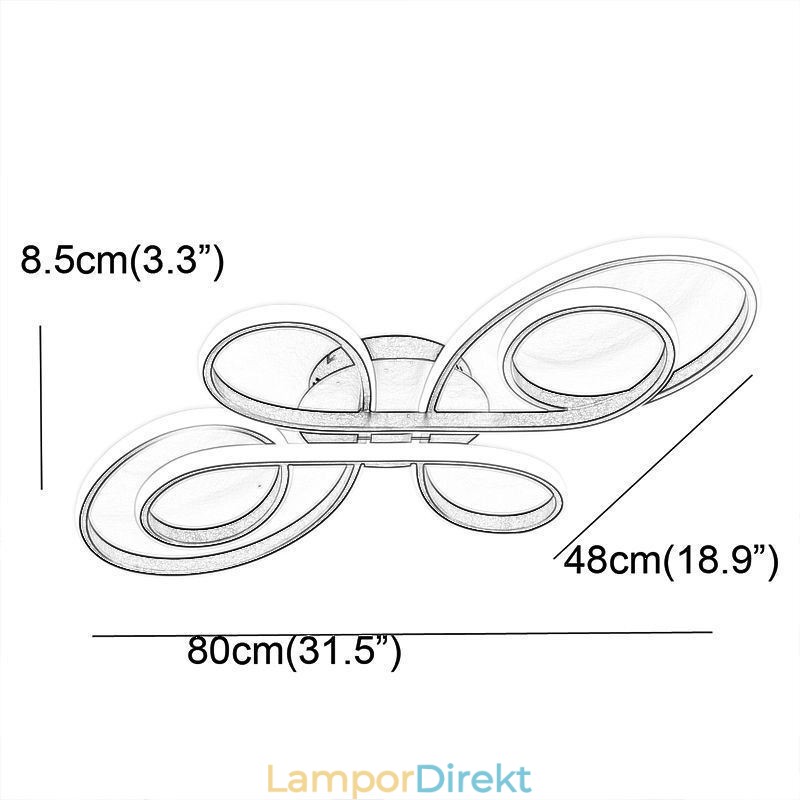 Modern Kinesisk Knut Infälld Taklampa