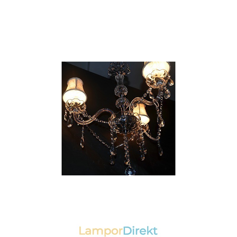 Modern Splendid 3-Ljus Ljuskrona Med Kristallarm
