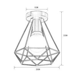 Diamantformad Infälld Taklampa
