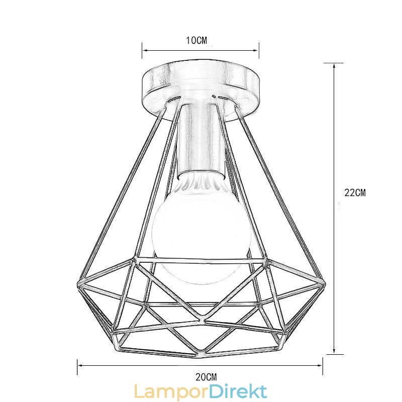 Diamantformad Infälld Taklampa
