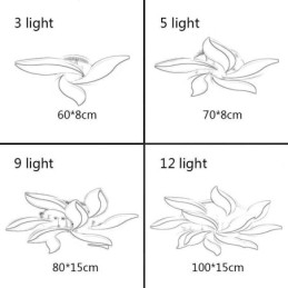 Akryl Kronblad Infälld Taklampa