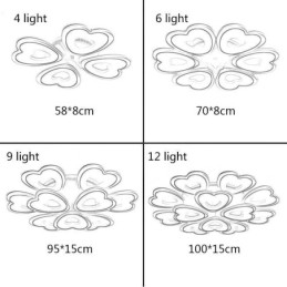 Hjärtformad Kronblad Taklampa Flush Mount
