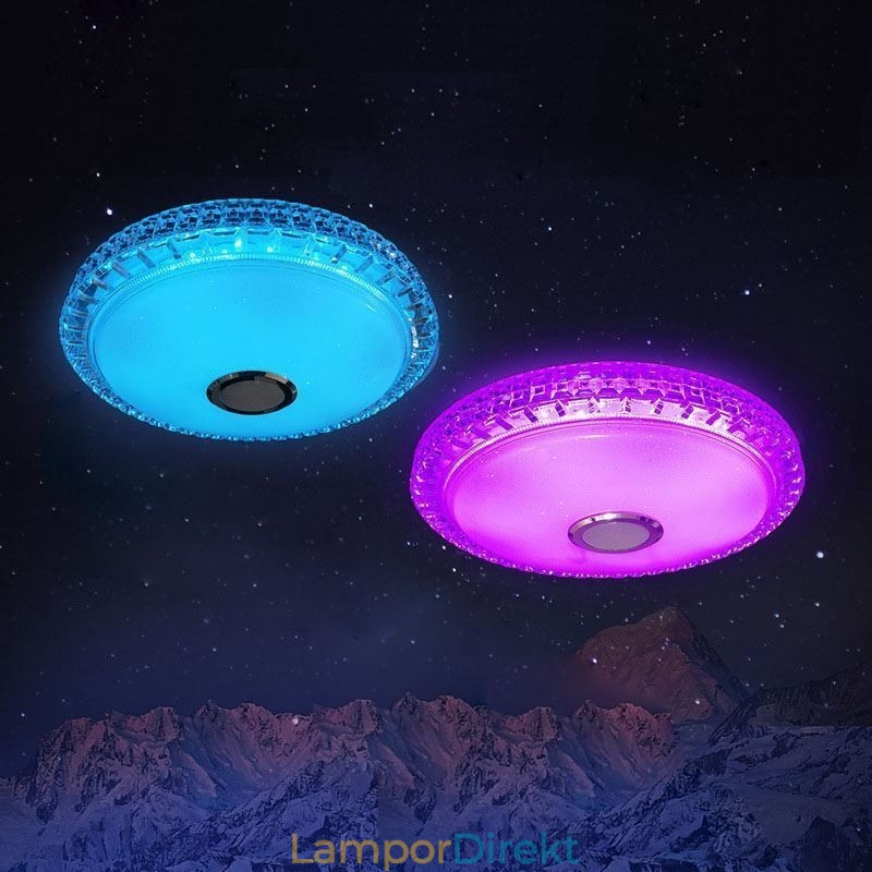 Infälld Taklampa Fjärrkontroll App-Kontroll Bluetooth Music Speaker Light