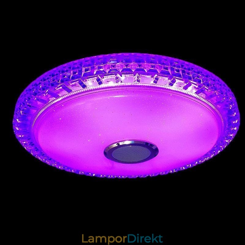 Infälld Taklampa Fjärrkontroll App-Kontroll Bluetooth Music Speaker Light
