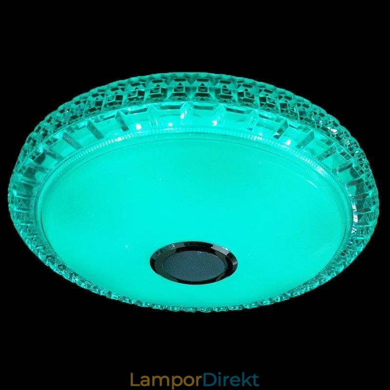 Infälld Taklampa Fjärrkontroll App-Kontroll Bluetooth Music Speaker Light