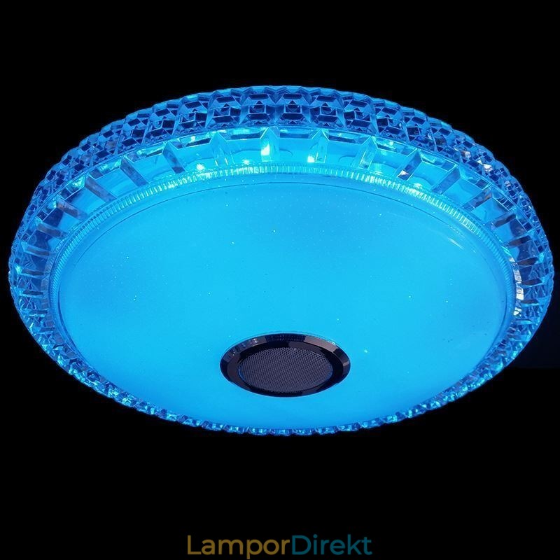 Infälld Taklampa Fjärrkontroll App-Kontroll Bluetooth Music Speaker Light