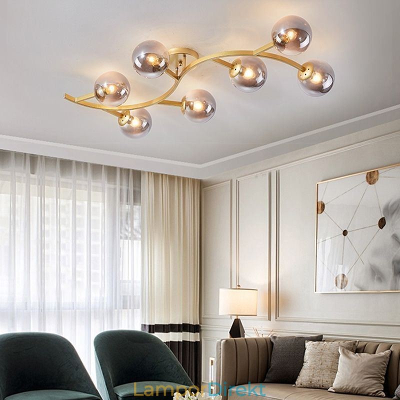 Modern Minimalistisk Gren Försänkt Taklampa I Glasklot
