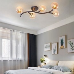 Modern Minimalistisk Gren Försänkt Taklampa I Glasklot