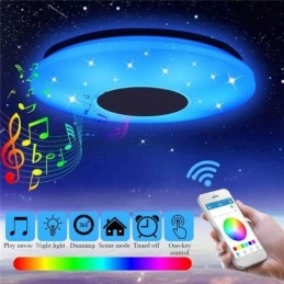 Infälld Färgglad Taklampa Med Bluetooth Music Speaker Timing-Funktion