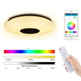 Infälld Färgglad Taklampa Med Bluetooth Music Speaker Timing-Funktion