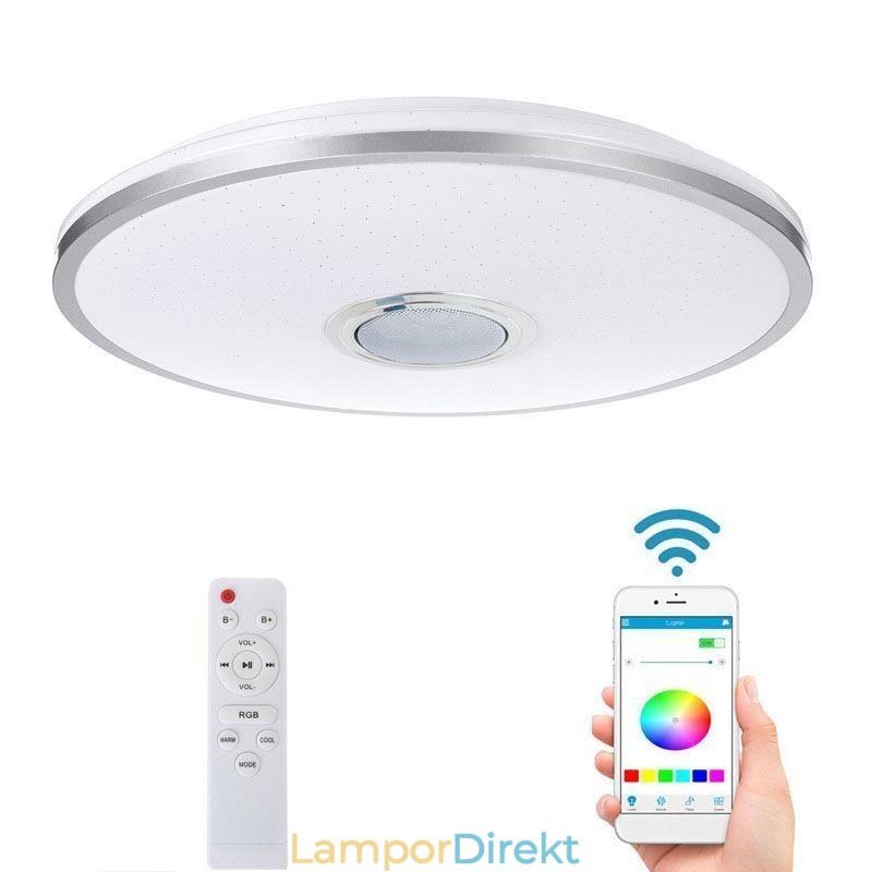 Infälld Färgglad Taklampa Med Bluetooth Music Speaker Timing-Funktion