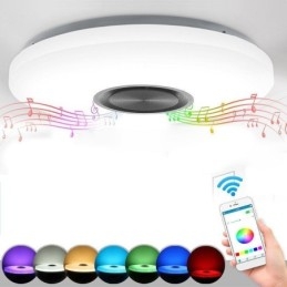 Infälld Dekorativ Lampa Fjärrkontroll App-Kontroll Bluetooth-Musikhögtalarlampa