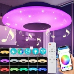 Infälld Dekorativ Lampa Fjärrkontroll App-Kontroll Bluetooth-Musikhögtalarlampa