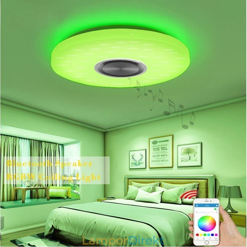 Infälld Dekorativ Lampa Fjärrkontroll App-Kontroll Bluetooth-Musikhögtalarlampa