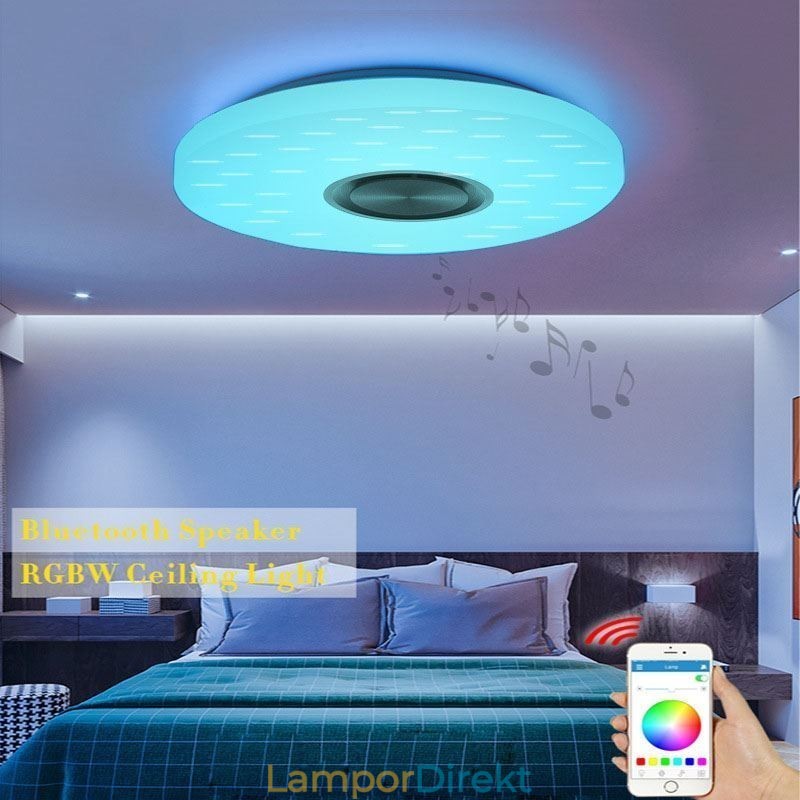 Infälld Dekorativ Lampa Fjärrkontroll App-Kontroll Bluetooth-Musikhögtalarlampa