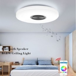Infälld Dekorativ Lampa Fjärrkontroll App-Kontroll Bluetooth-Musikhögtalarlampa