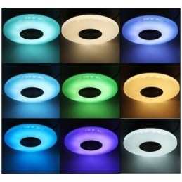 Infälld Dekorativ Lampa Fjärrkontroll App-Kontroll Bluetooth-Musikhögtalarlampa