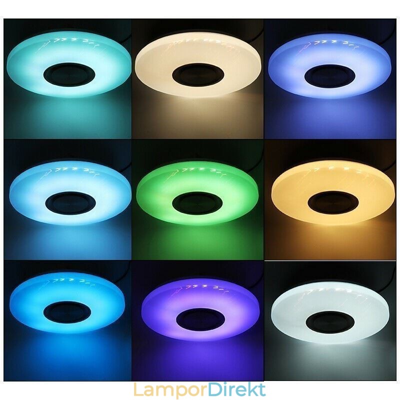Infälld Dekorativ Lampa Fjärrkontroll App-Kontroll Bluetooth-Musikhögtalarlampa