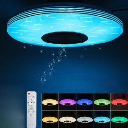 Infälld Taklampa Dekorativ Lampa Fjärrkontroll App-Kontroll Bluetooth Musikhögtalarlampa