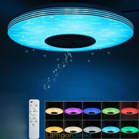 Infälld Taklampa Dekorativ Lampa Fjärrkontroll App-Kontroll Bluetooth Musikhögtalarlampa Infälld Taklampa Dekorativ Lampa Fjärrkontroll App-Kontroll Bluetooth Musikhögtalarlampa