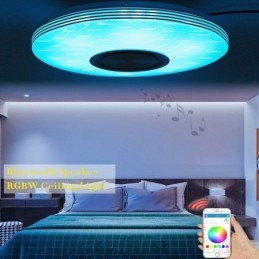 Infälld Taklampa Dekorativ Lampa Fjärrkontroll App-Kontroll Bluetooth Musikhögtalarlampa