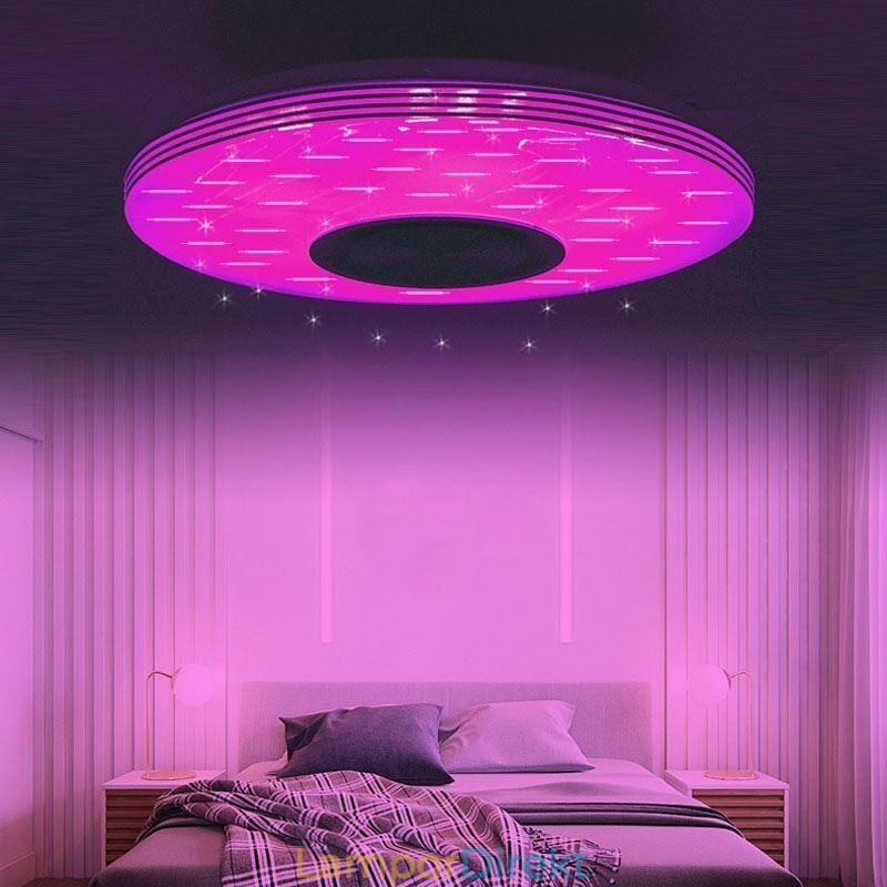 Infälld Taklampa Dekorativ Lampa Fjärrkontroll App-Kontroll Bluetooth Musikhögtalarlampa