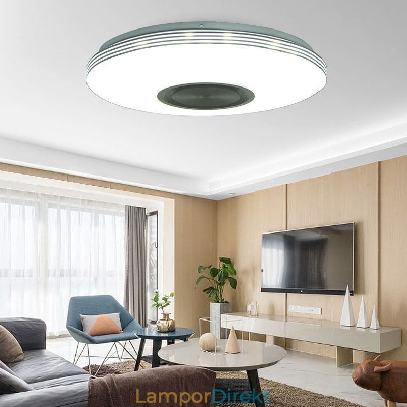 Infälld Taklampa Dekorativ Lampa Fjärrkontroll App-Kontroll Bluetooth Musikhögtalarlampa