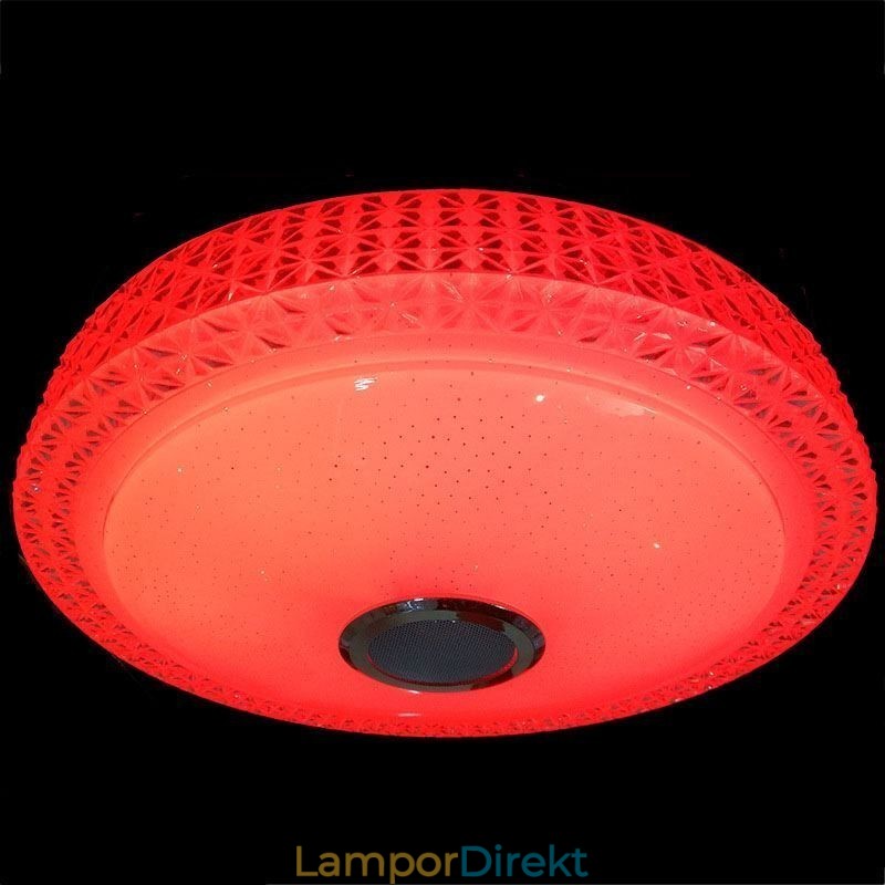 Taklampa Dekorativ Lampa Fjärrkontroll App-Kontroll Bluetooth Musikhögtalare Flush Mount