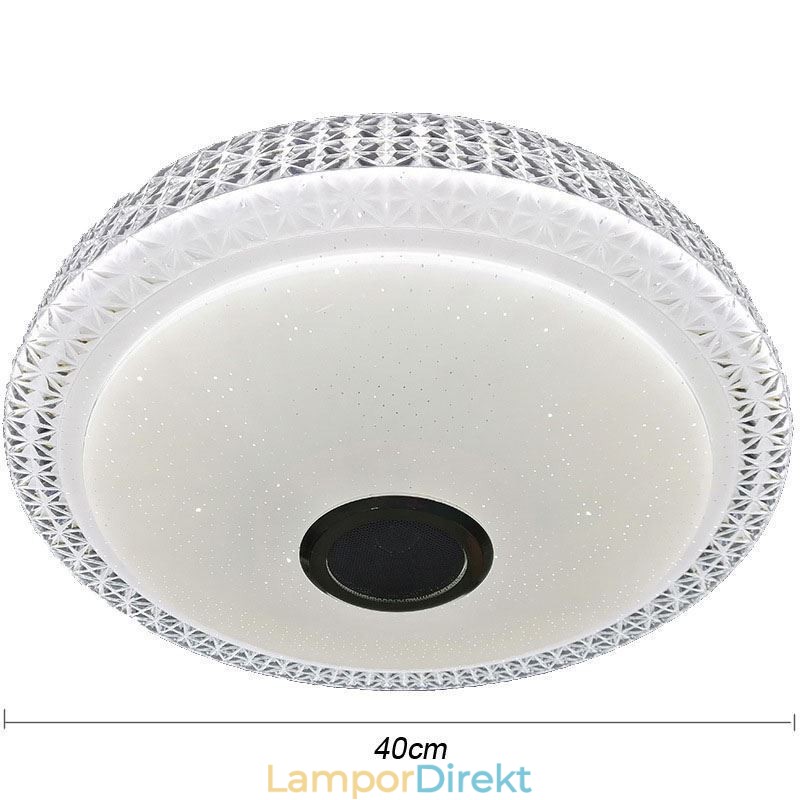 Taklampa Dekorativ Lampa Fjärrkontroll App-Kontroll Bluetooth Musikhögtalare Flush Mount