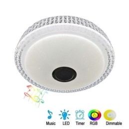 Taklampa Dekorativ Lampa Fjärrkontroll App-Kontroll Bluetooth Musikhögtalare Flush Mount
