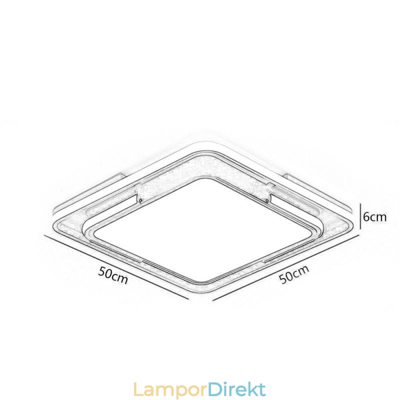 Modern Enkel Infälld Taklampa Fyrkantig Akryllampa
