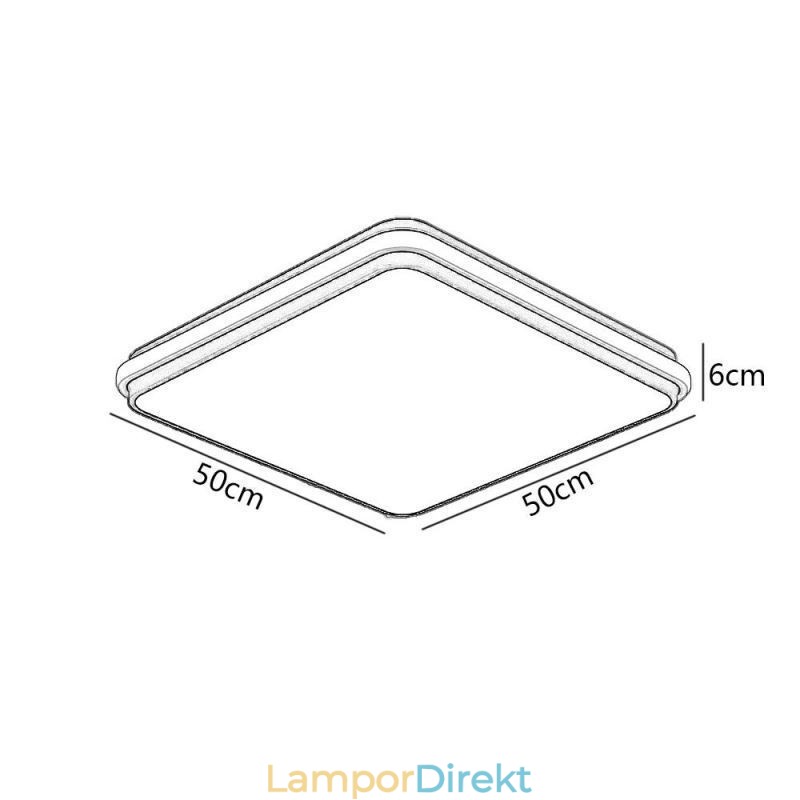 Minimalistisk Fyrkantig Infälld Taklampa Modern Akrylbelysning