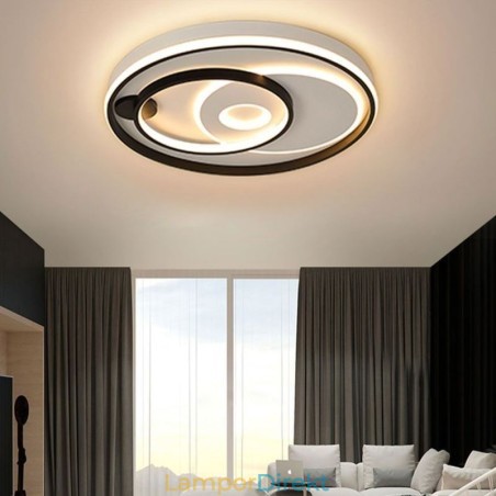 Överlappande Rund Infälld Taklampa Modern Akryllampa Överlappande Rund Infälld Taklampa Modern Akryllampa