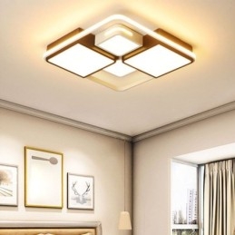 Modern Infälld Taklampa Akryl Fyrkantig Svart Och Vit Ljusarmatur