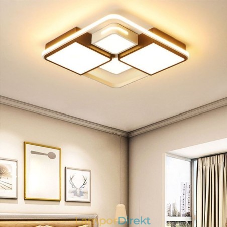 Modern Infälld Taklampa Akryl Fyrkantig Svart Och Vit Ljusarmatur Modern Infälld Taklampa Akryl Fyrkantig Svart Och Vit Ljusarmatur