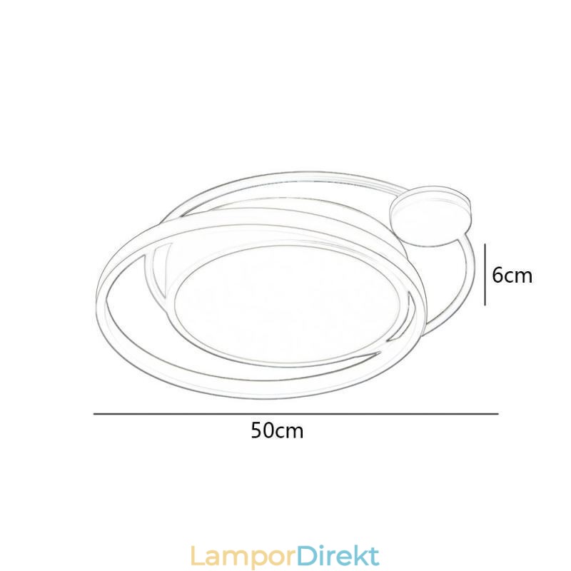 Samtida Cirkulär Infälld Taklampa