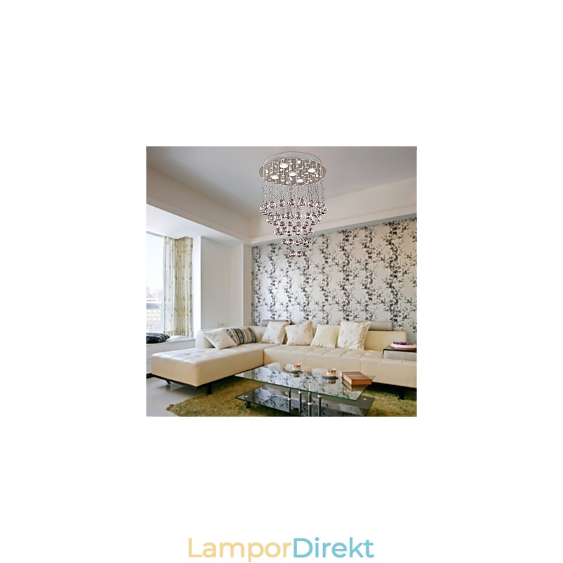 Kristallkrona Med 5 Lightsoque-Design (K9 Crystal)