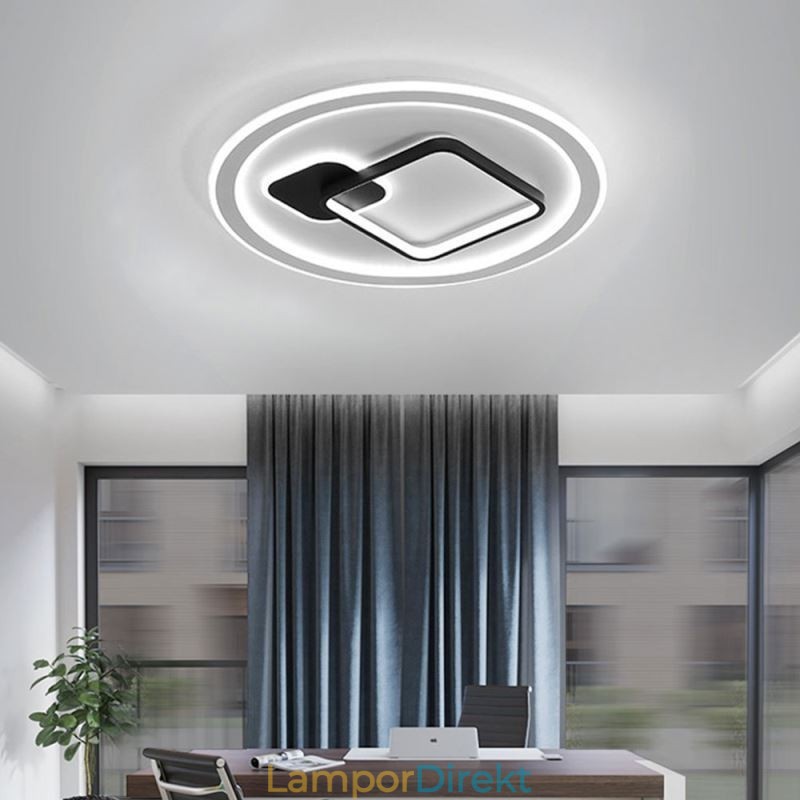Modern Minimalistisk Taklampa Rund Och Fyrkantig Infälld Ljusarmatur