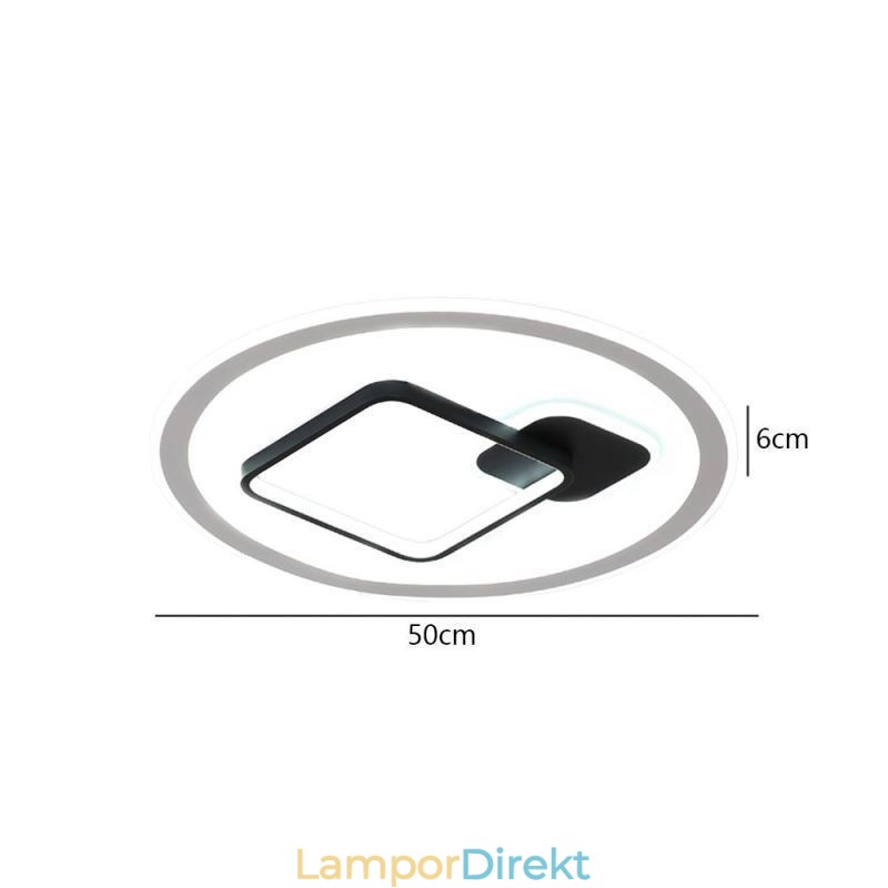 Modern Minimalistisk Taklampa Rund Och Fyrkantig Infälld Ljusarmatur