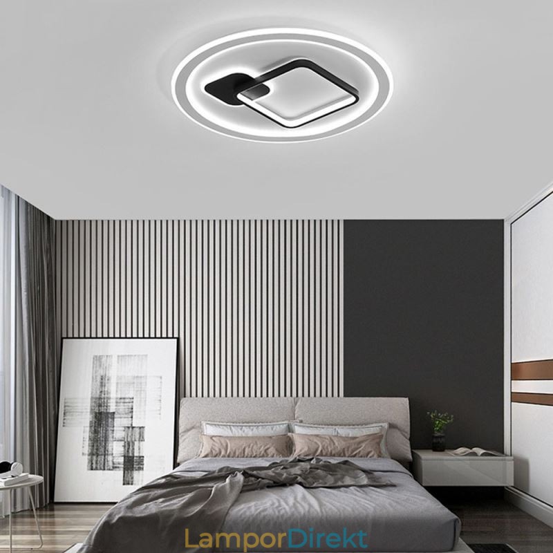 Modern Minimalistisk Taklampa Rund Och Fyrkantig Infälld Ljusarmatur