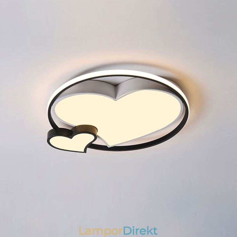 Double Hearts Infälld Taklampa Dekorativ Belysning